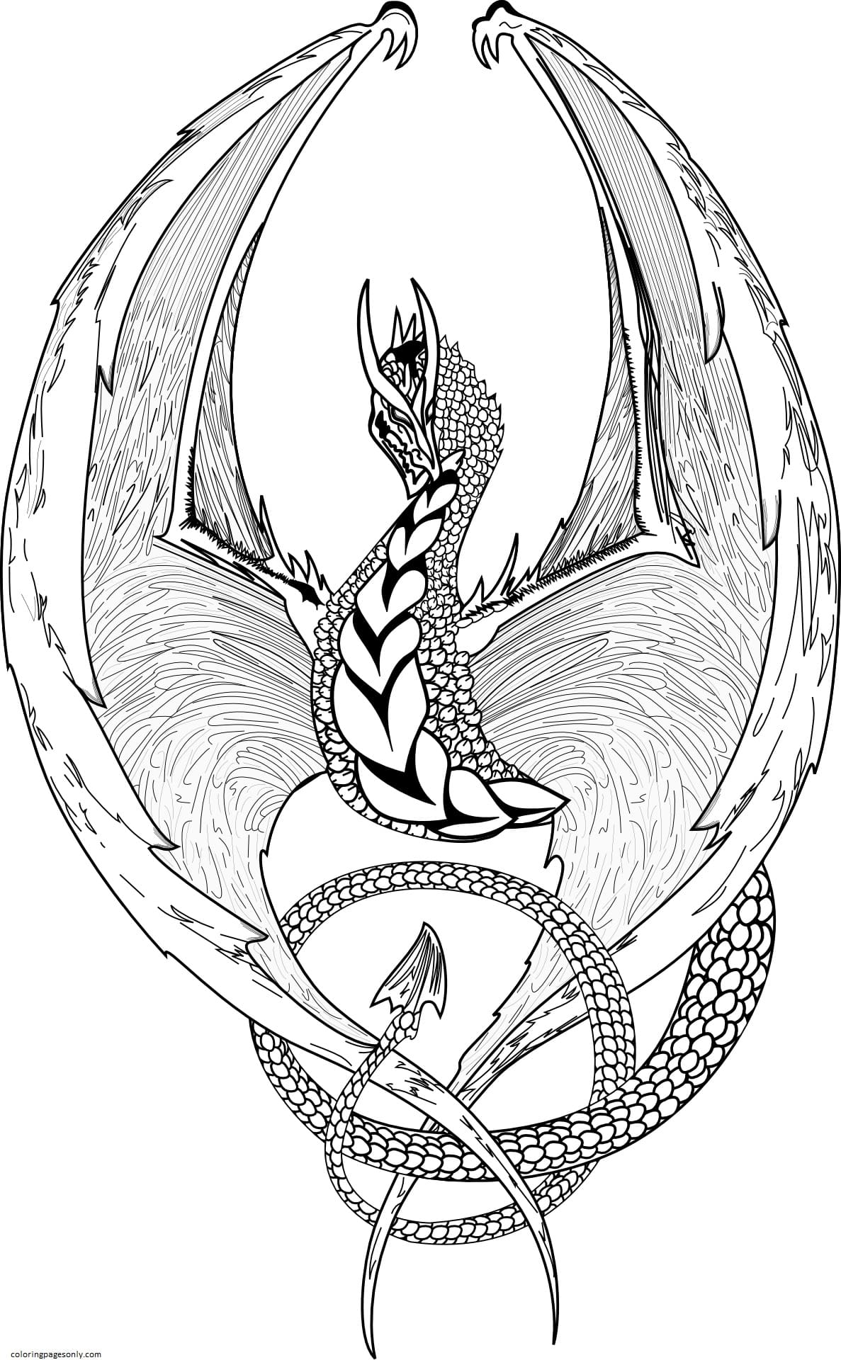 33 Fantasy Water Dragon Coloring Pages Printable 3