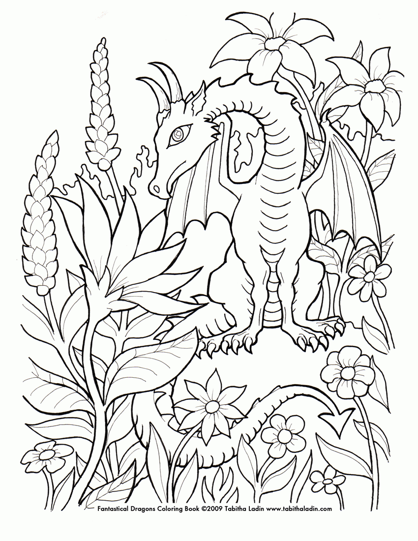 33 Fantasy Water Dragon Coloring Pages Printable 31