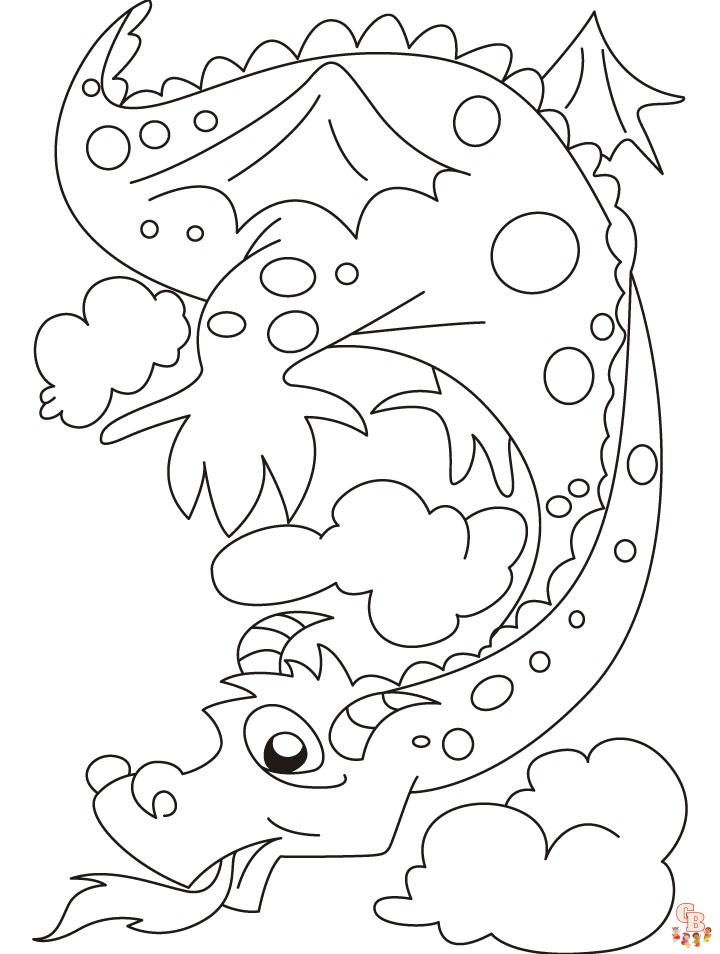 33 Fantasy Water Dragon Coloring Pages Printable 34