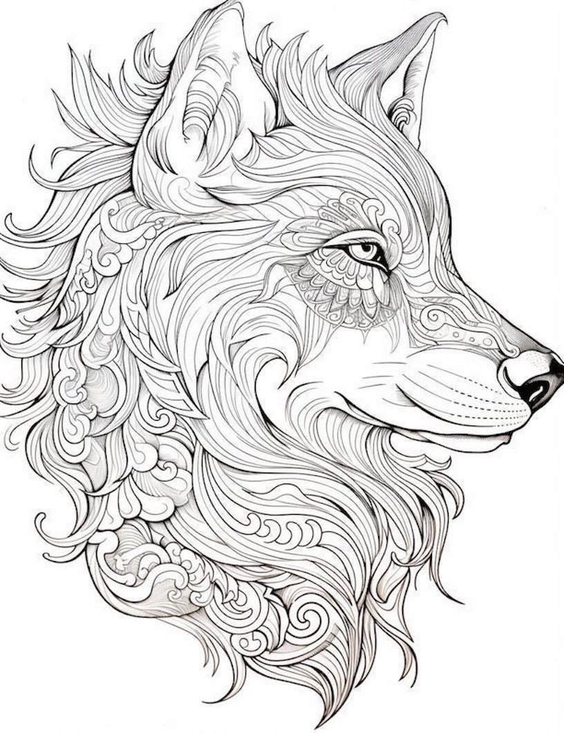 33 Fierce Wolf Coloring Pages Printable 30