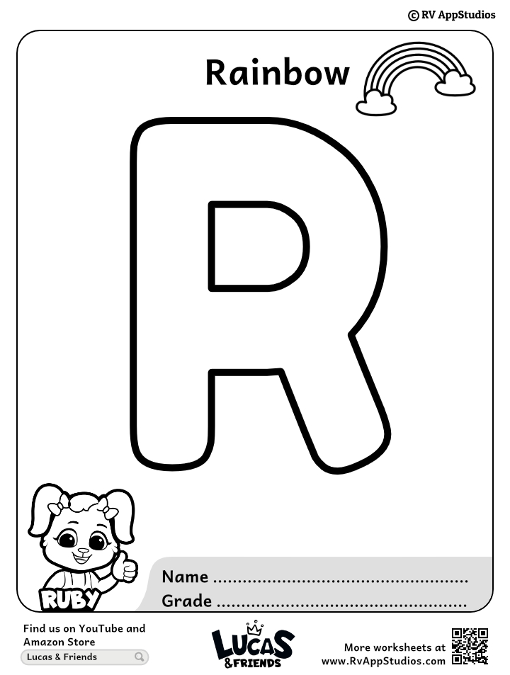 33 Fun Letter R Coloring Pages Printable 6