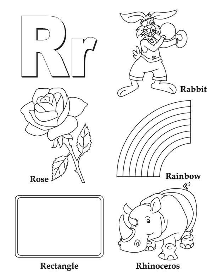 33 Fun Letter R Coloring Pages Printable 7