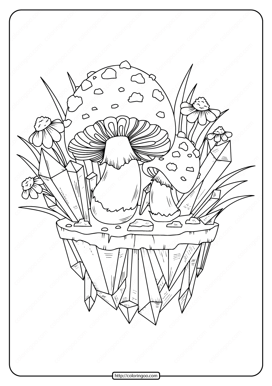 33 Mushroom Coloring Pages Printable 2