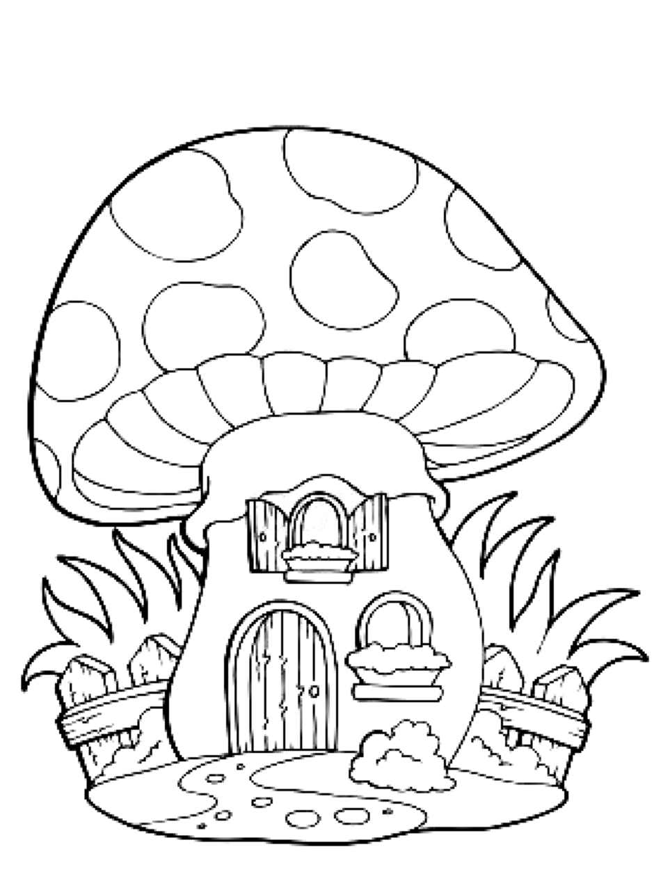 33 Mushroom Coloring Pages Printable 25