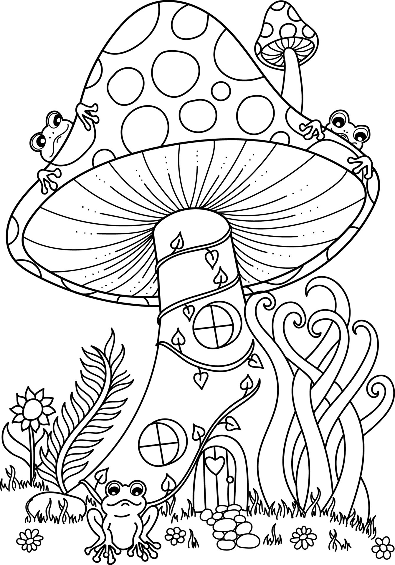 33 Mushroom Coloring Pages Printable 26