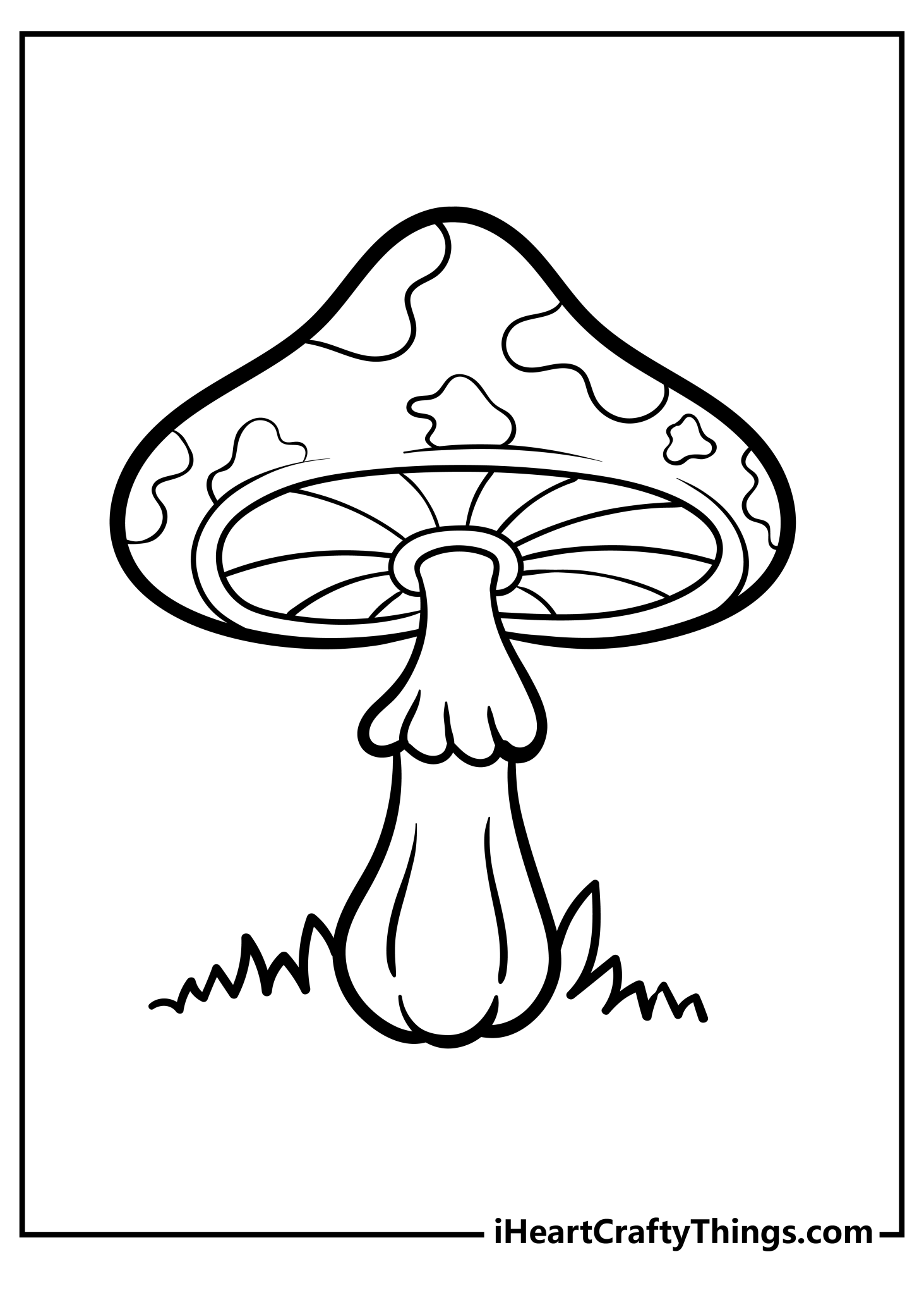 33 Mushroom Coloring Pages Printable 3