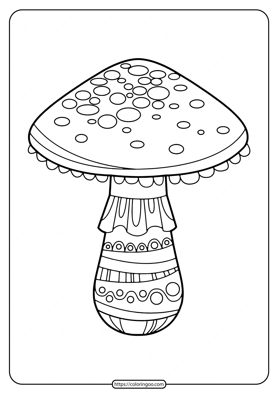 33 Mushroom Coloring Pages Printable 34