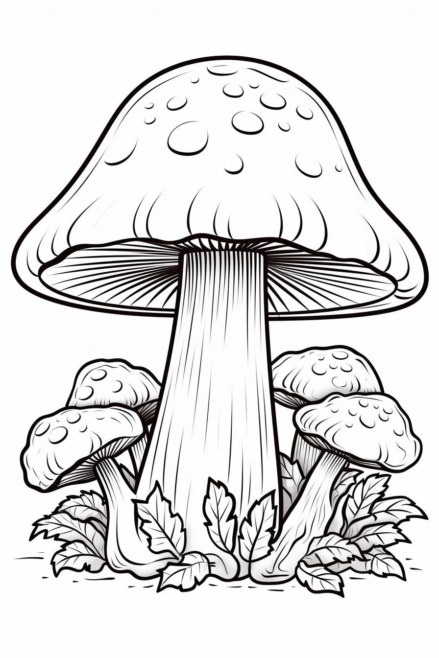 33 Mushroom Coloring Pages Printable 4