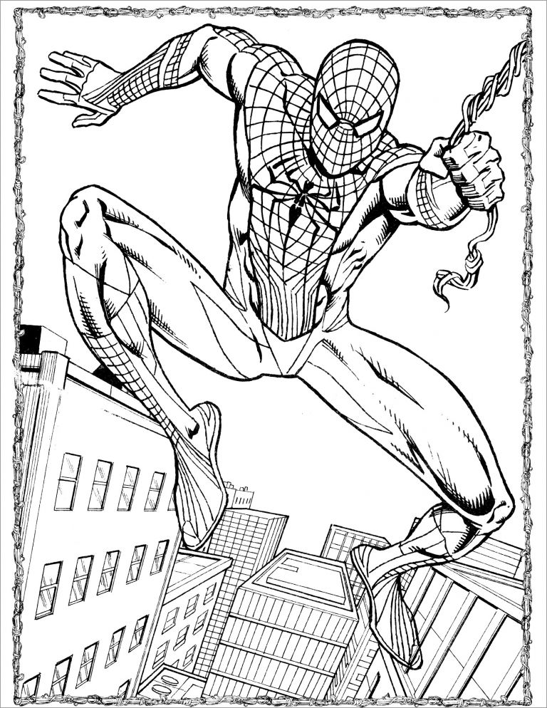 34 Amazing Spiderman Drawing Coloring Pages Printable 1