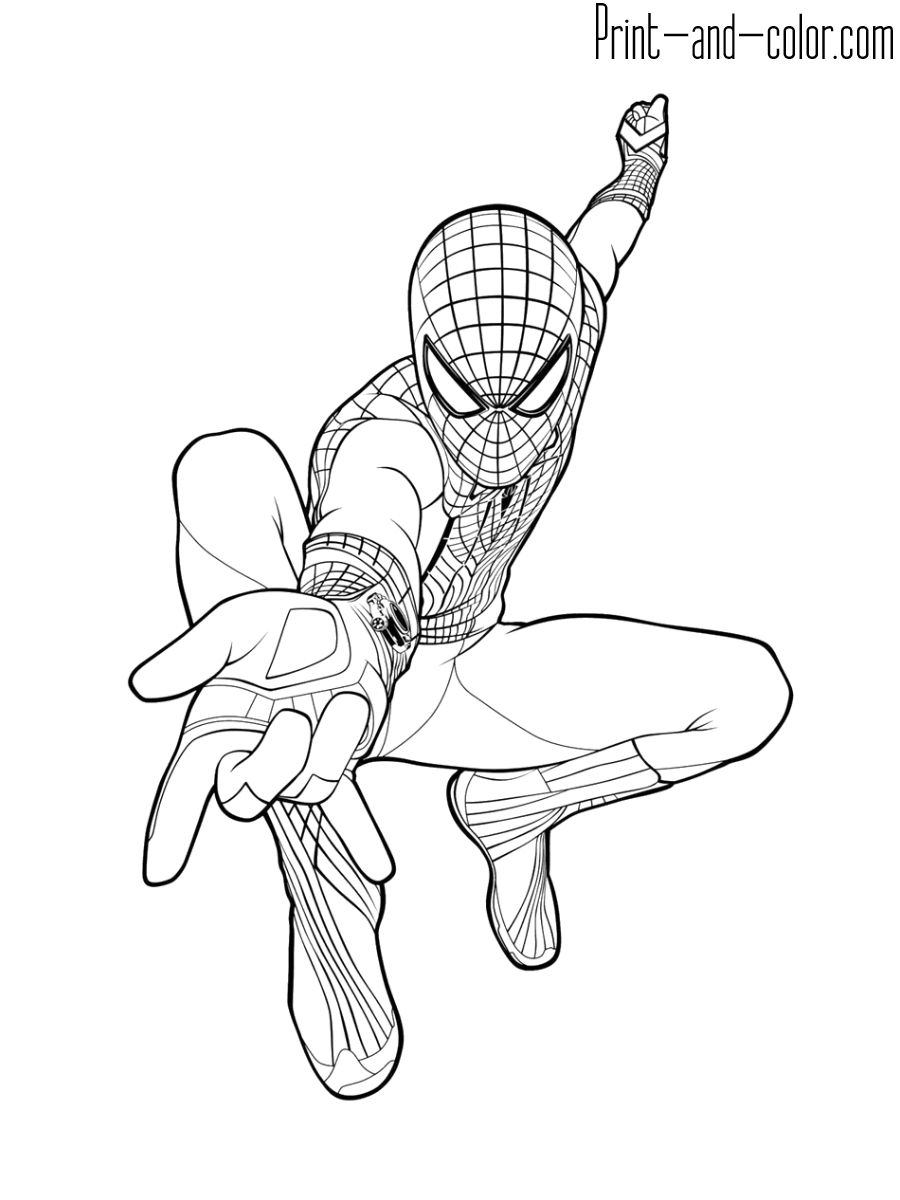 34 Amazing Spiderman Drawing Coloring Pages Printable 13