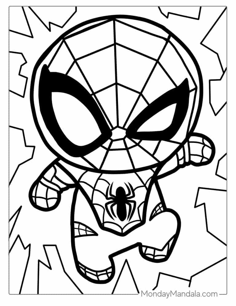 34 Amazing Spiderman Drawing Coloring Pages Printable 21