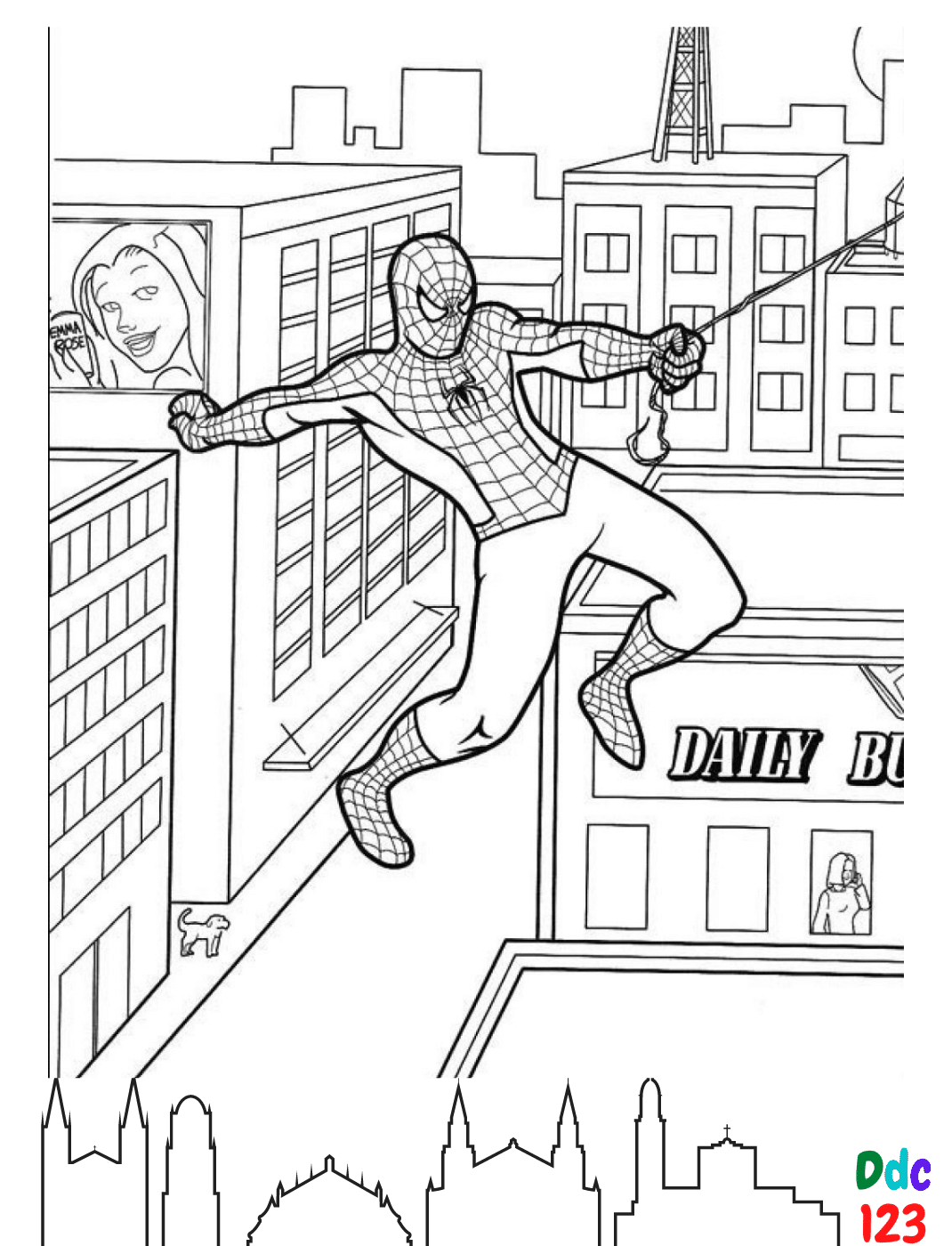 34 Amazing Spiderman Drawing Coloring Pages Printable 34