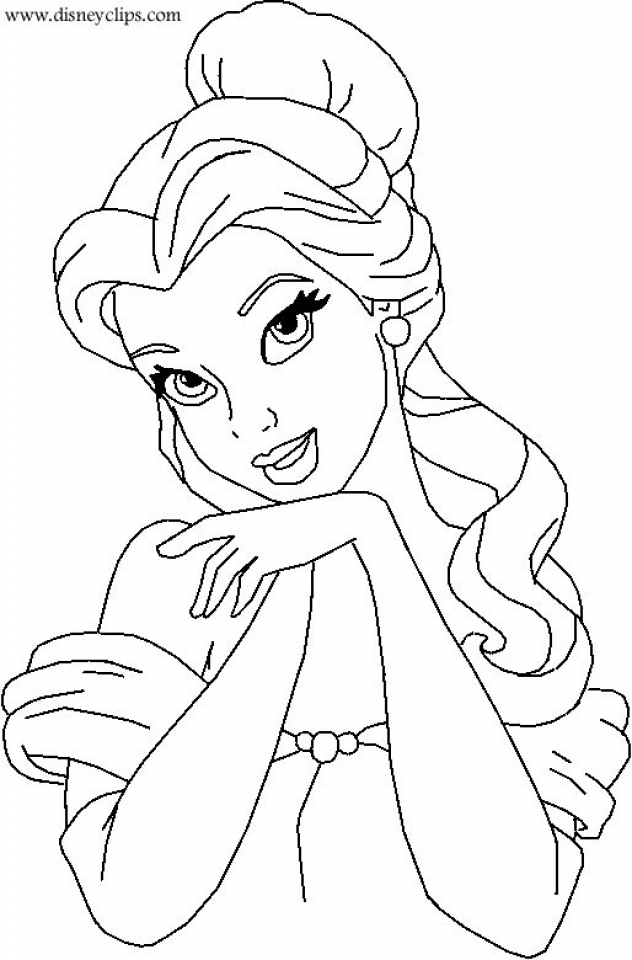 34 Disney Princess Face Coloring Pages Printable 1