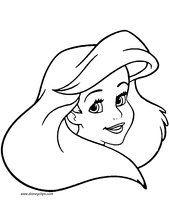 34 Disney Princess Face Coloring Pages Printable 20