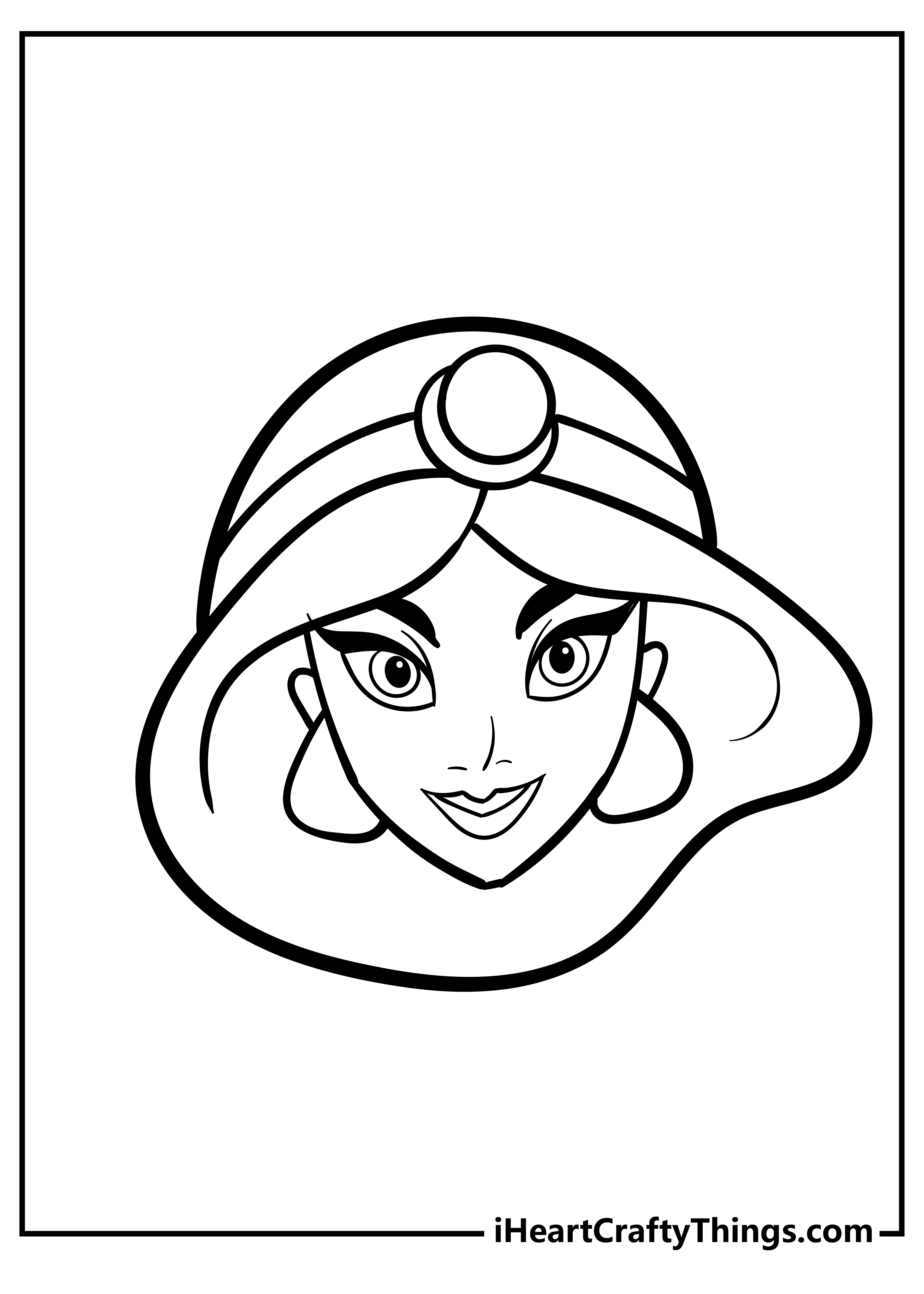 34 Disney Princess Face Coloring Pages Printable 26