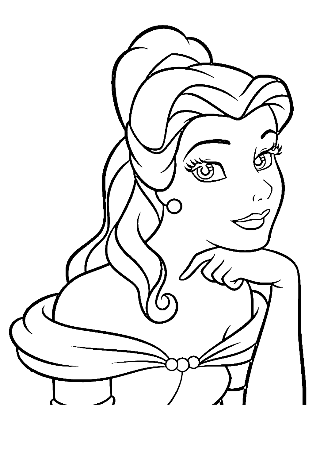 34 Disney Princess Face Coloring Pages Printable 33