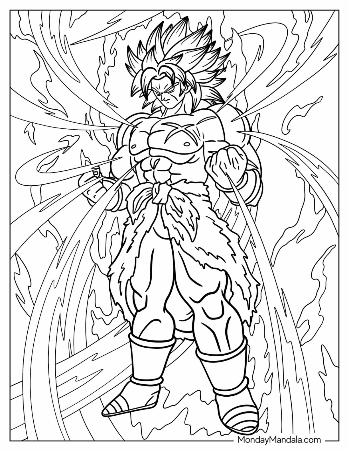 34 Gogeta vs Broly Coloring Pages Printable 11