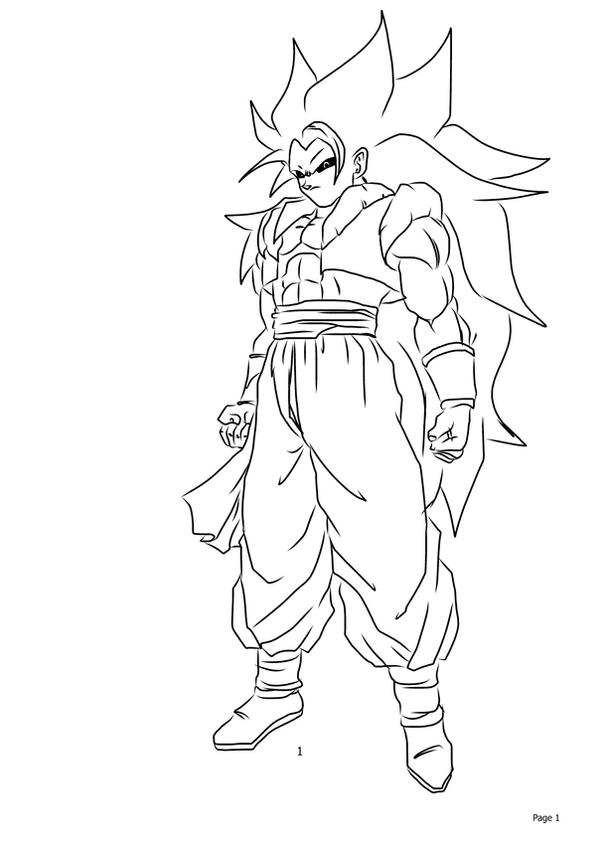 34 Gogeta vs Broly Coloring Pages Printable 12