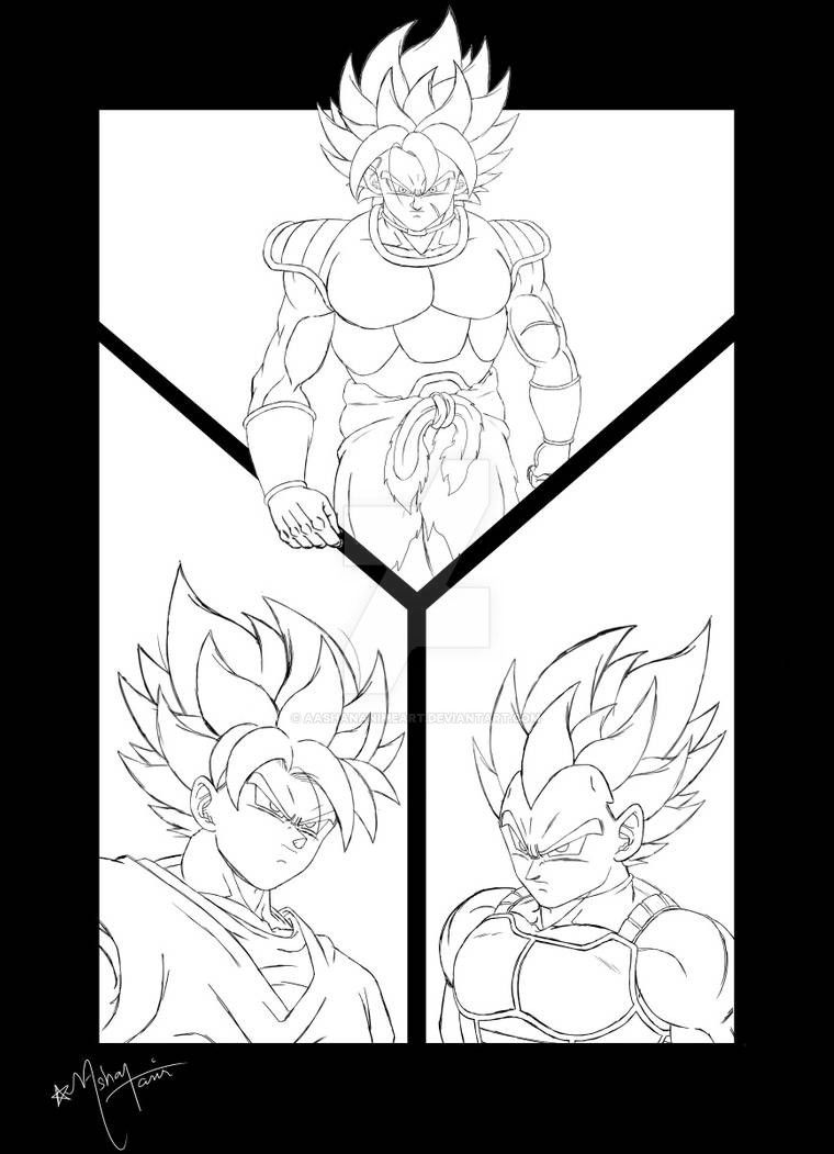 34 Gogeta vs Broly Coloring Pages Printable 17