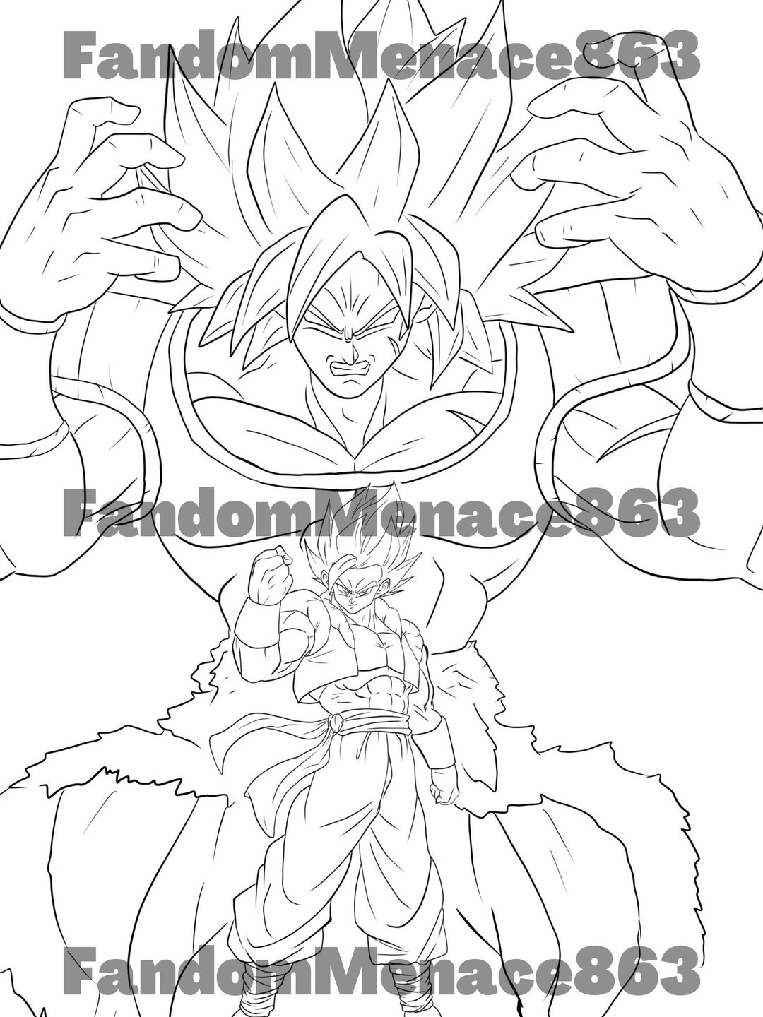 34 Gogeta vs Broly Coloring Pages Printable 24