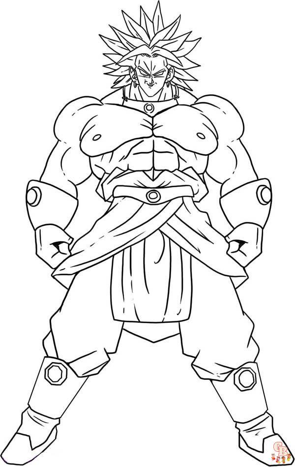 34 Gogeta vs Broly Coloring Pages Printable 28