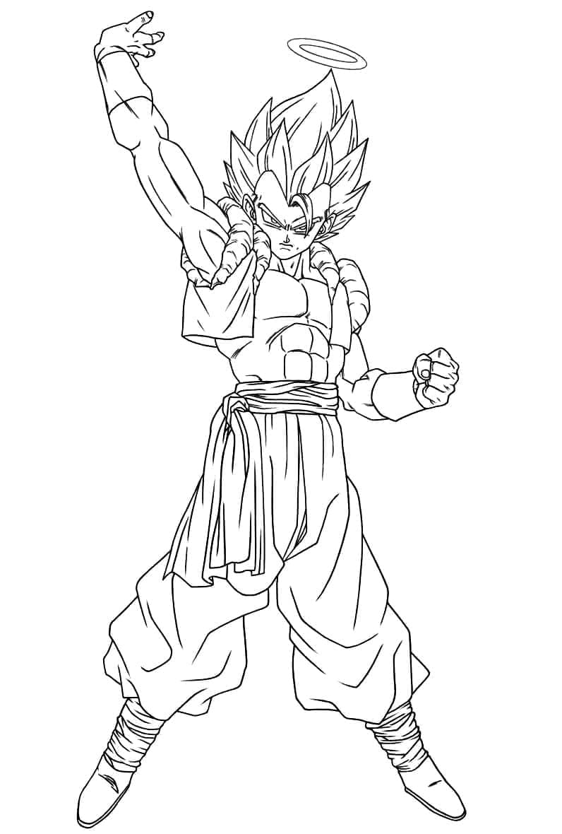 34 Gogeta vs Broly Coloring Pages Printable 4