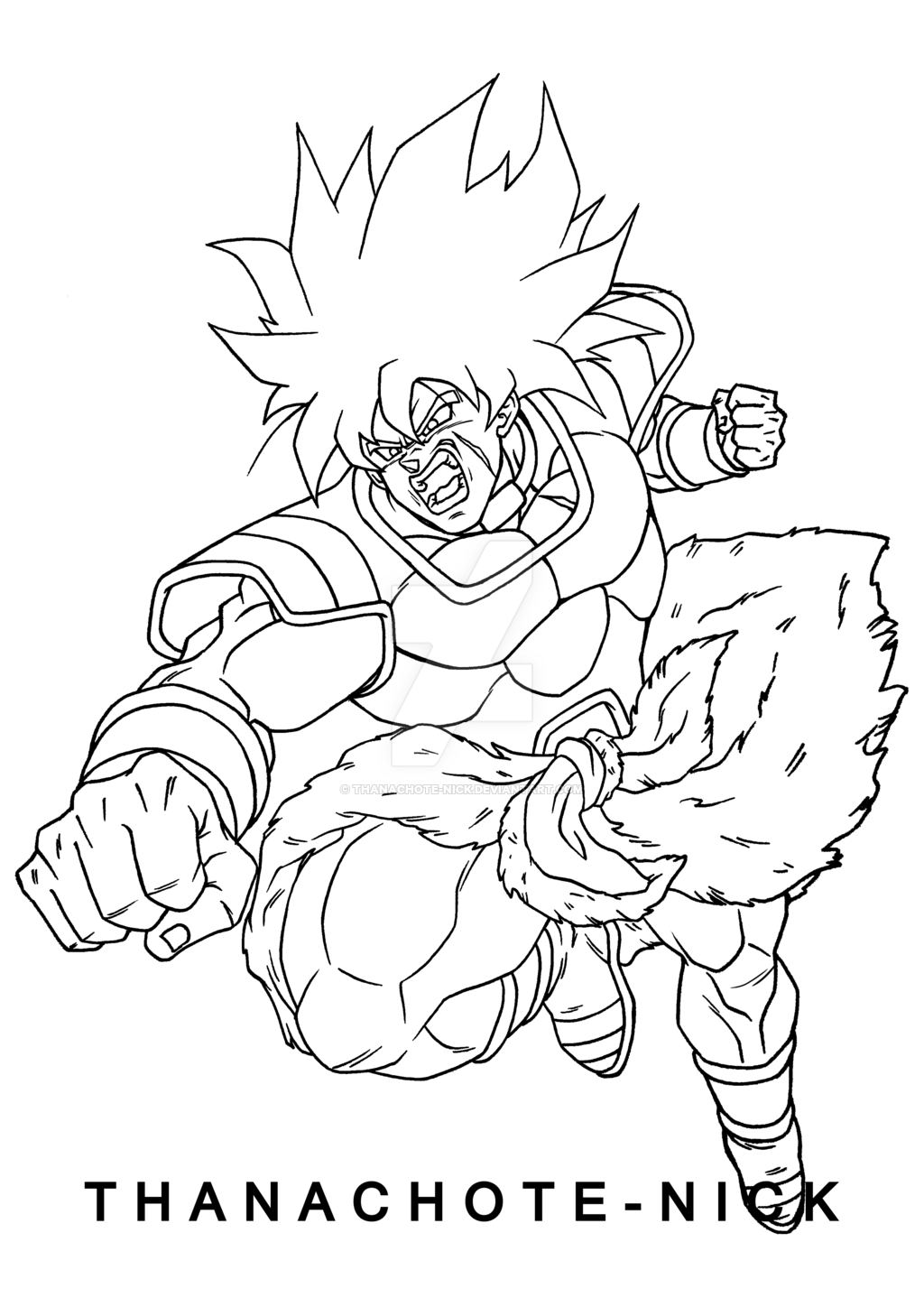 34 Gogeta vs Broly Coloring Pages Printable 5