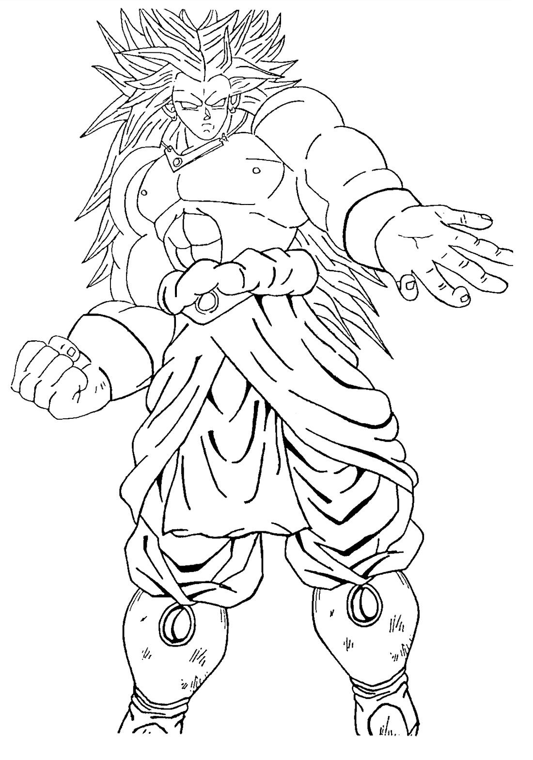 34 Gogeta vs Broly Coloring Pages Printable 6