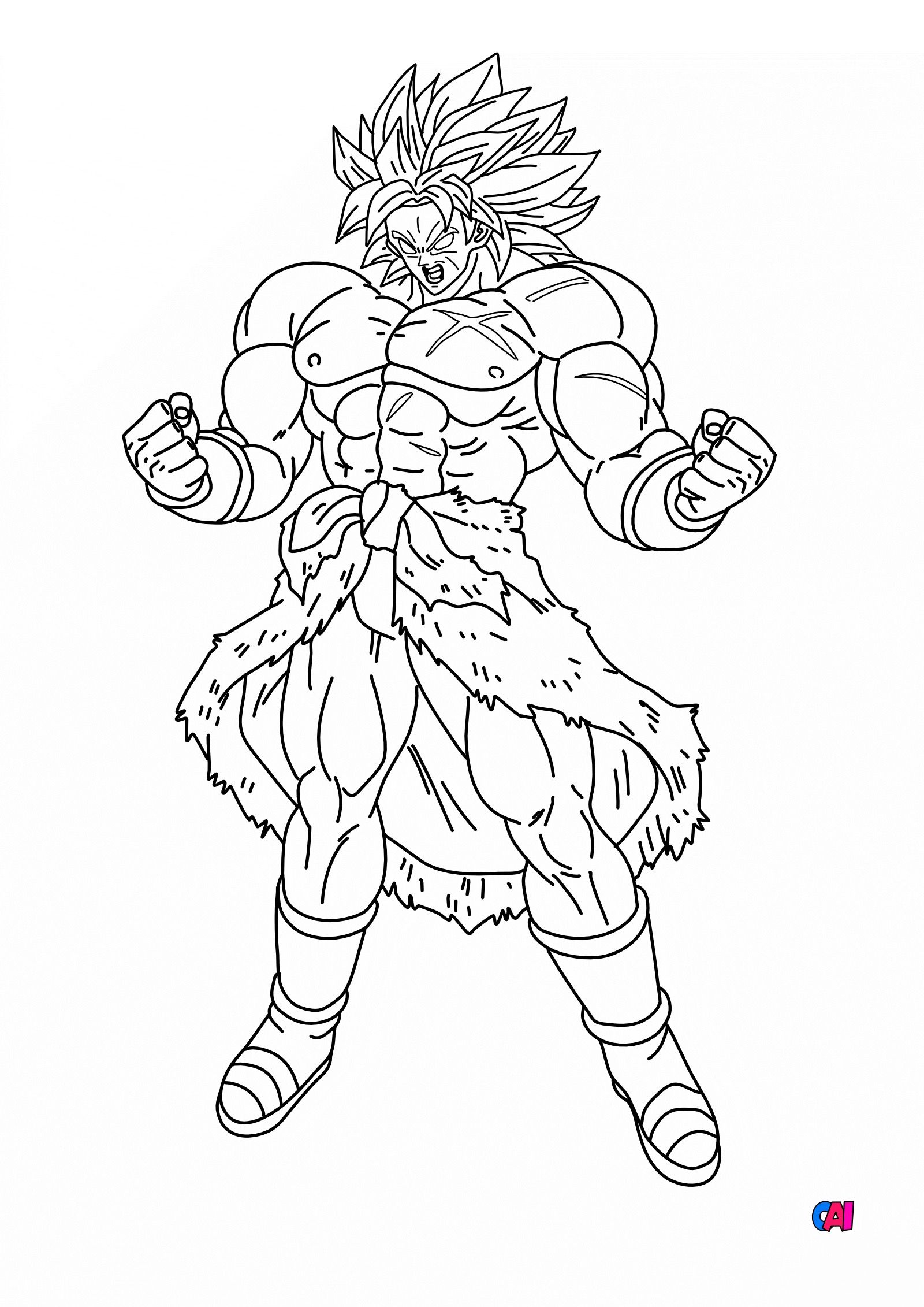 34 Gogeta vs Broly Coloring Pages Printable 7