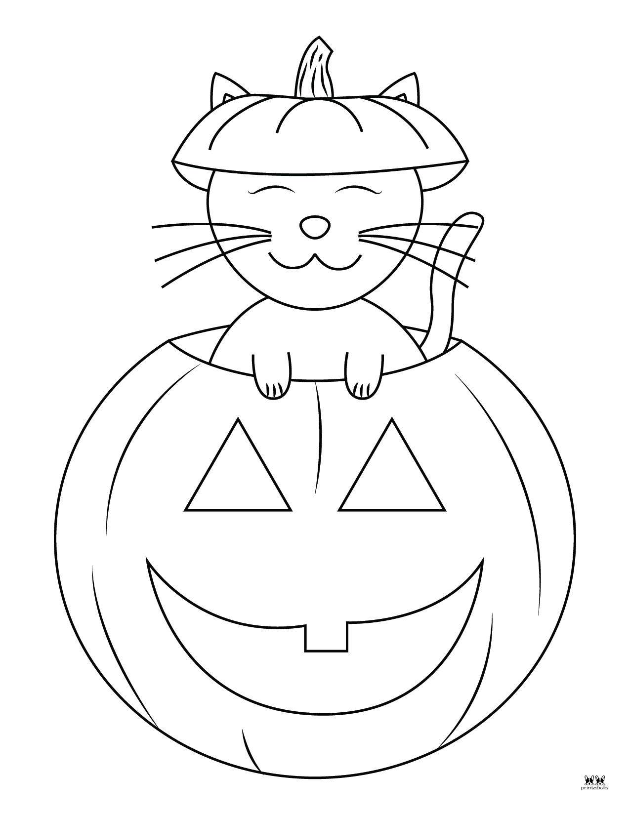 34 Halloween Cat Coloring Pages Printable 2