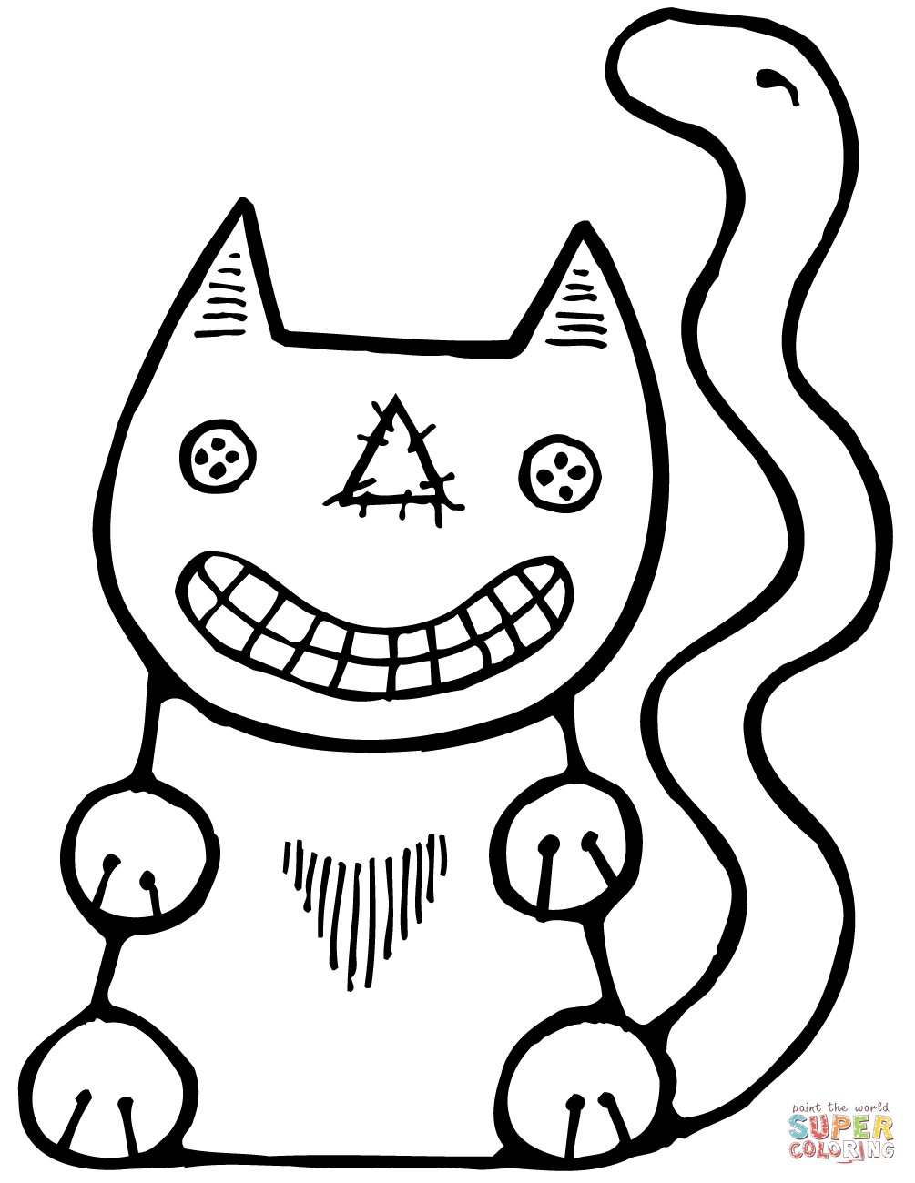 34 Halloween Cat Coloring Pages Printable 20