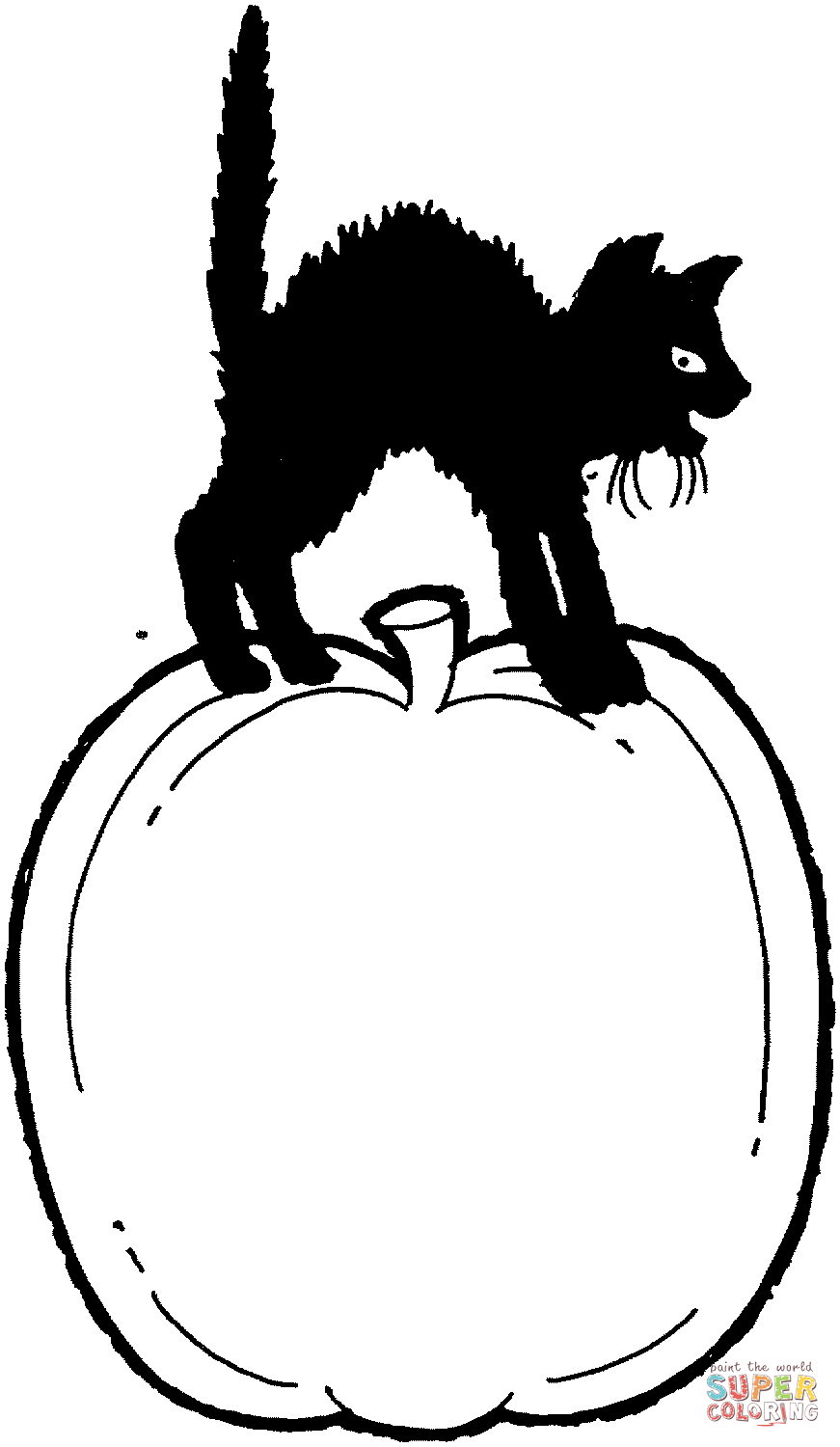 34 Halloween Cat Coloring Pages Printable 22