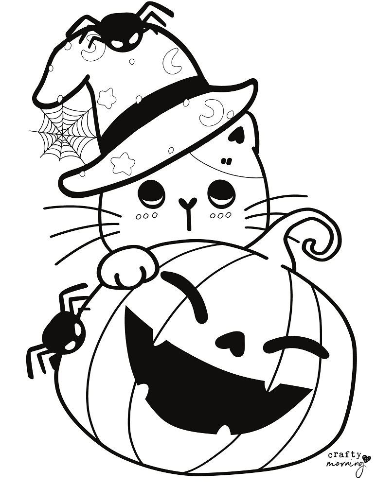 34 Halloween Cat Coloring Pages Printable 25