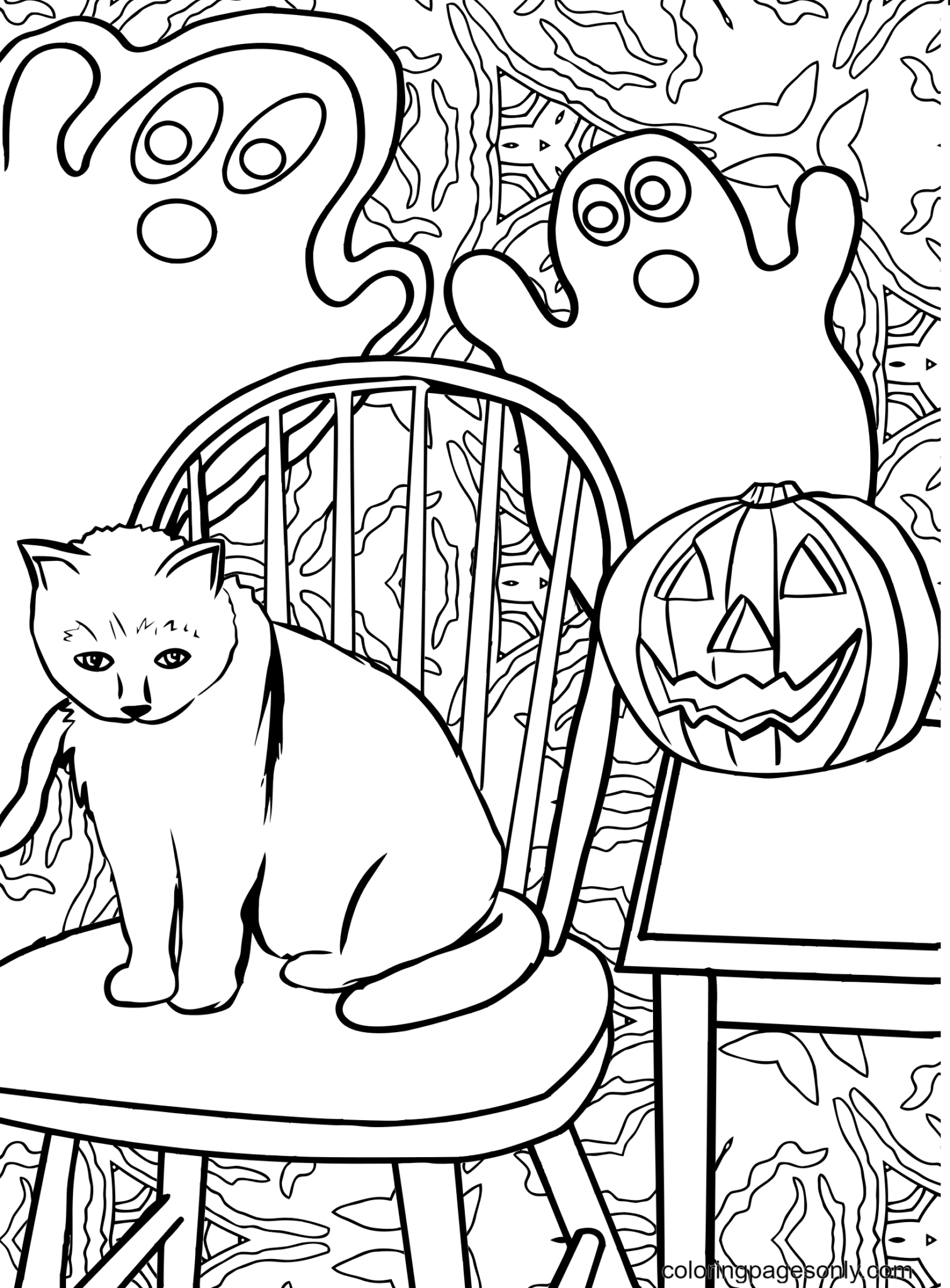 34 Halloween Cat Coloring Pages Printable 31