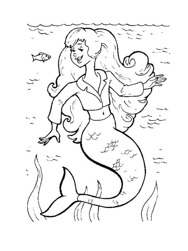 34 Lovely Mermaid Coloring Pages Free Printable 1