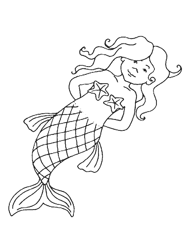 34 Lovely Mermaid Coloring Pages Free Printable 10