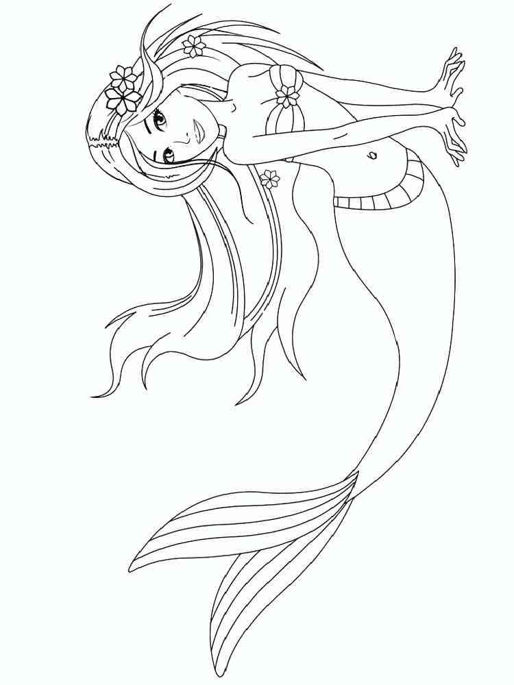 34 Lovely Mermaid Coloring Pages Free Printable 12