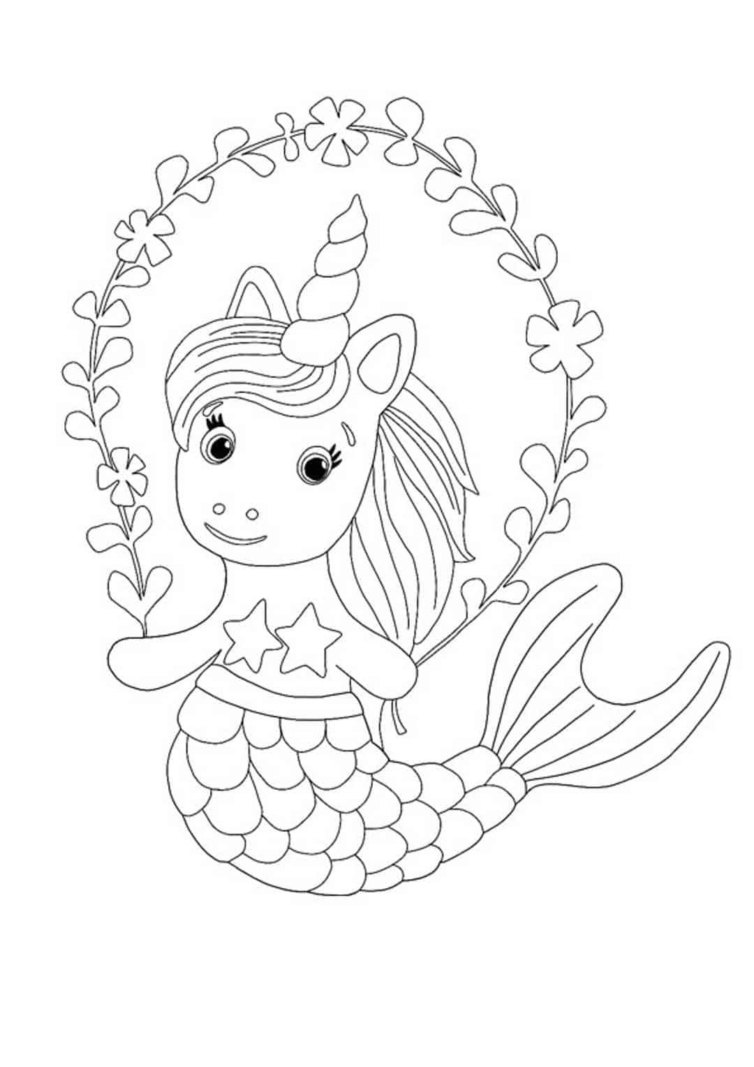 34 Lovely Mermaid Coloring Pages Free Printable 21