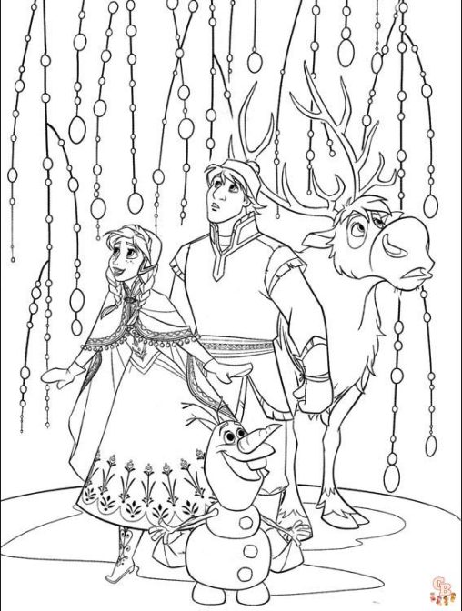 34 Magical Frozen Coloring Pages Printable 1