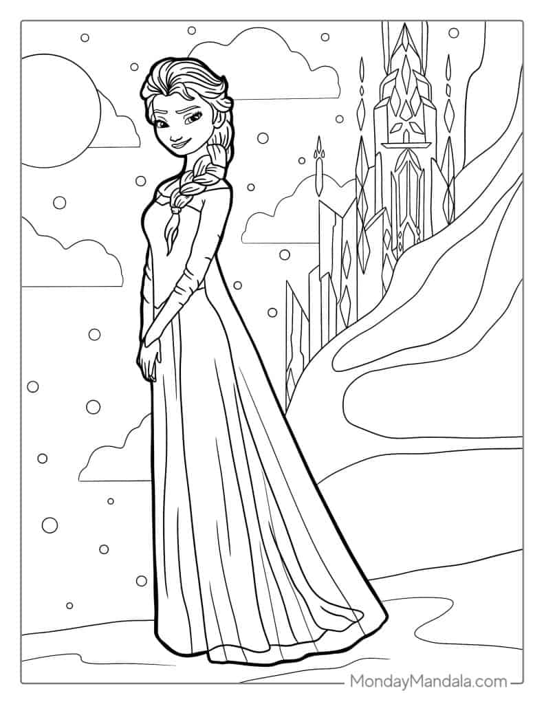 34 Magical Frozen Coloring Pages Printable 33