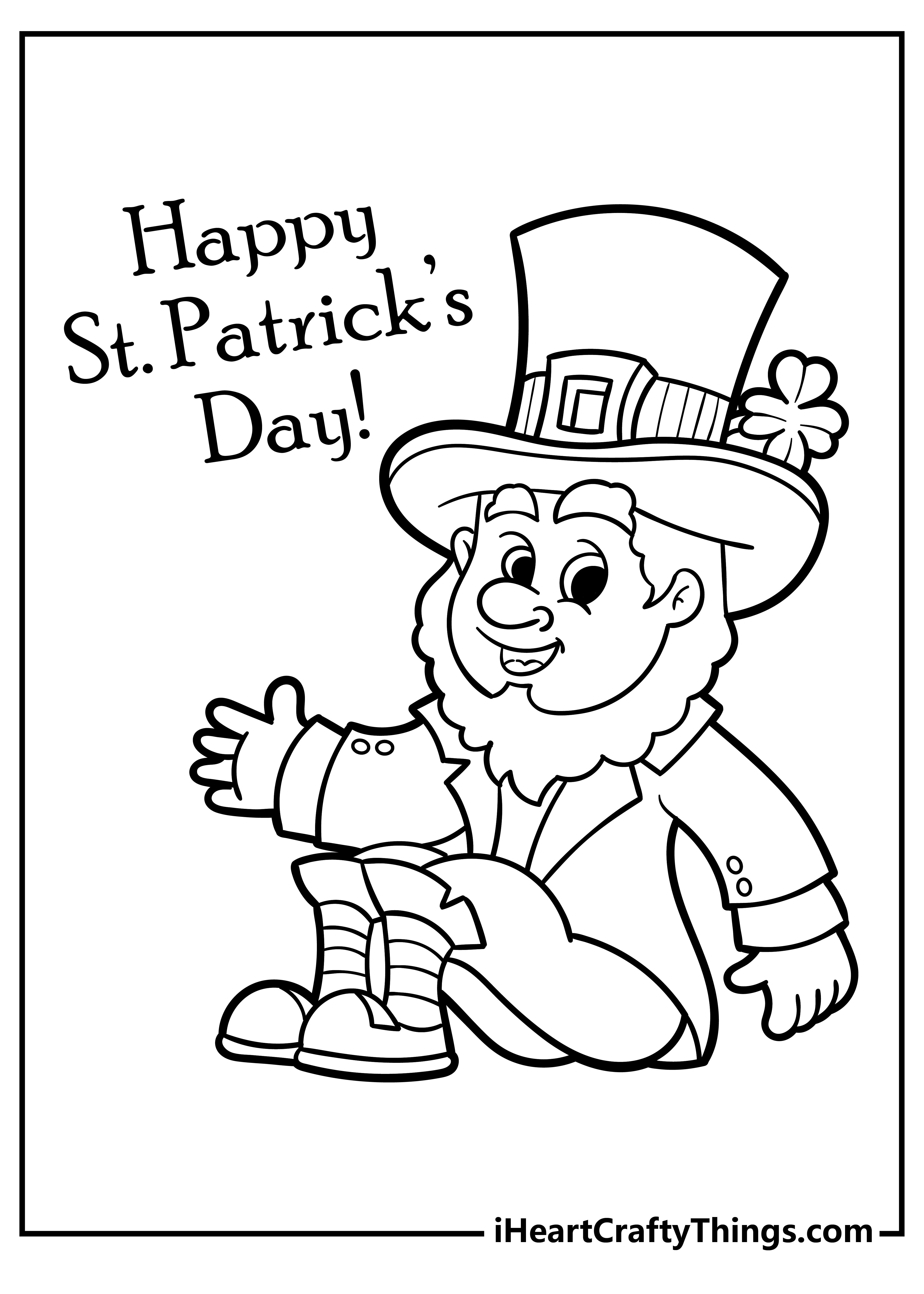 34 St. Patrick's Day Coloring Pages Printable 1