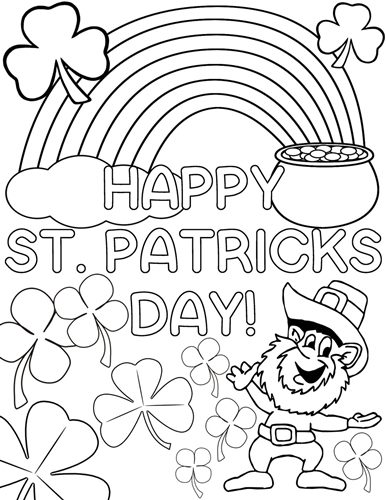 34 St. Patrick's Day Coloring Pages Printable 23