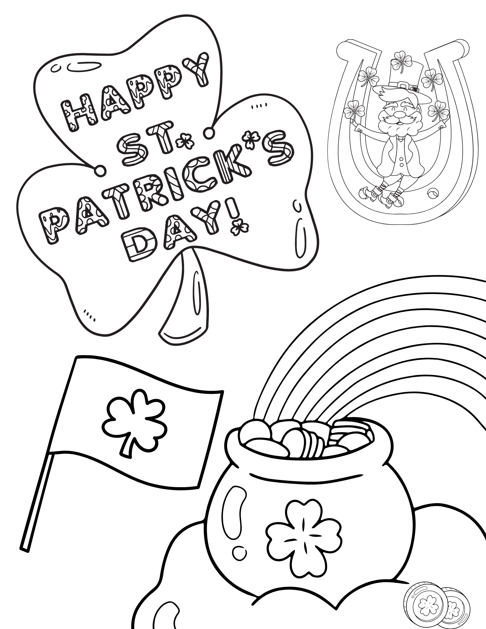 34 St. Patrick's Day Coloring Pages Printable 25