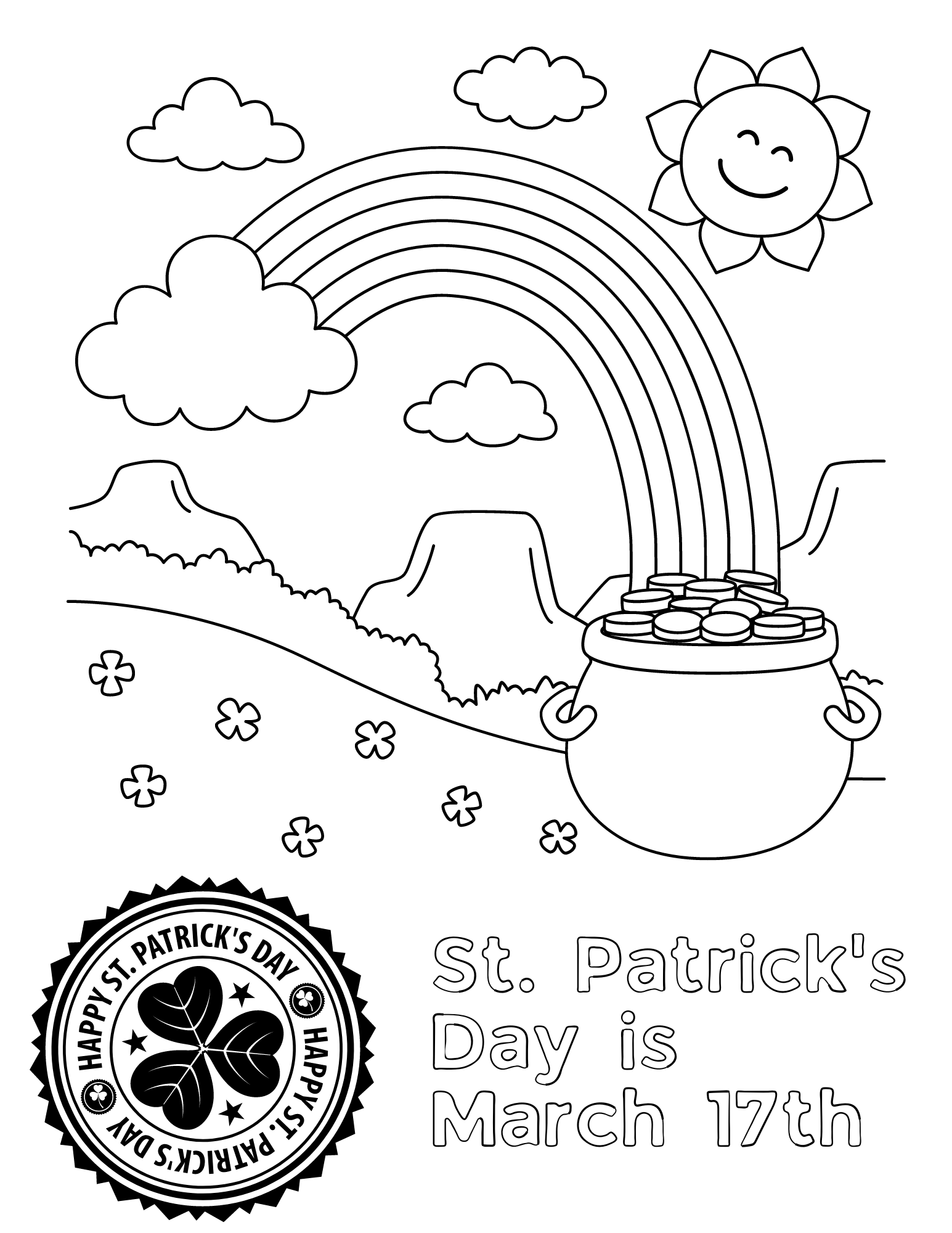 34 St. Patrick's Day Coloring Pages Printable 3