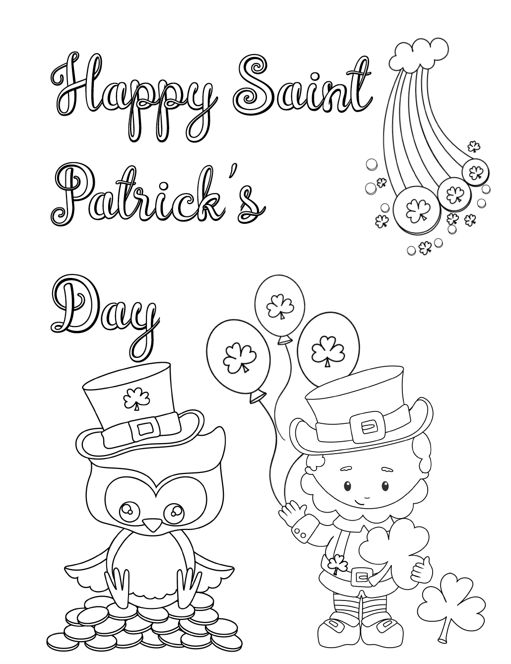 34 St. Patrick's Day Coloring Pages Printable 4