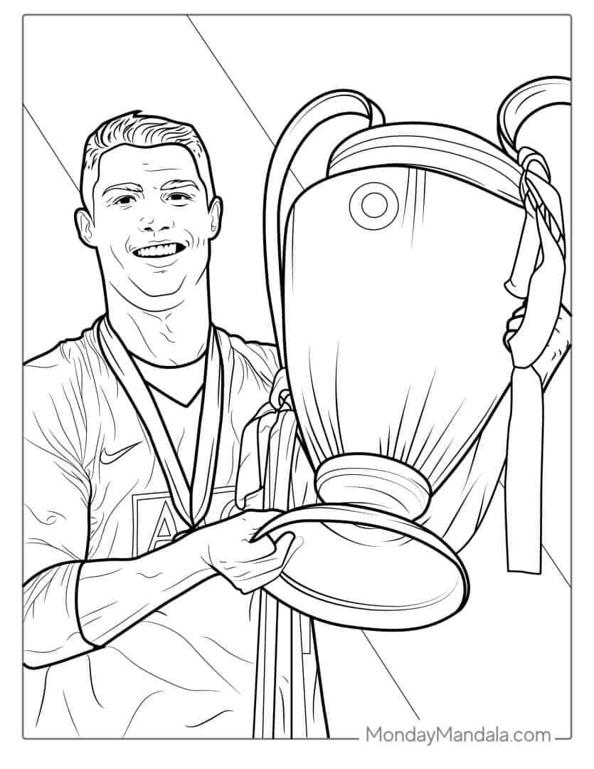 34 Winning Trophy Coloring Pages Printable 20