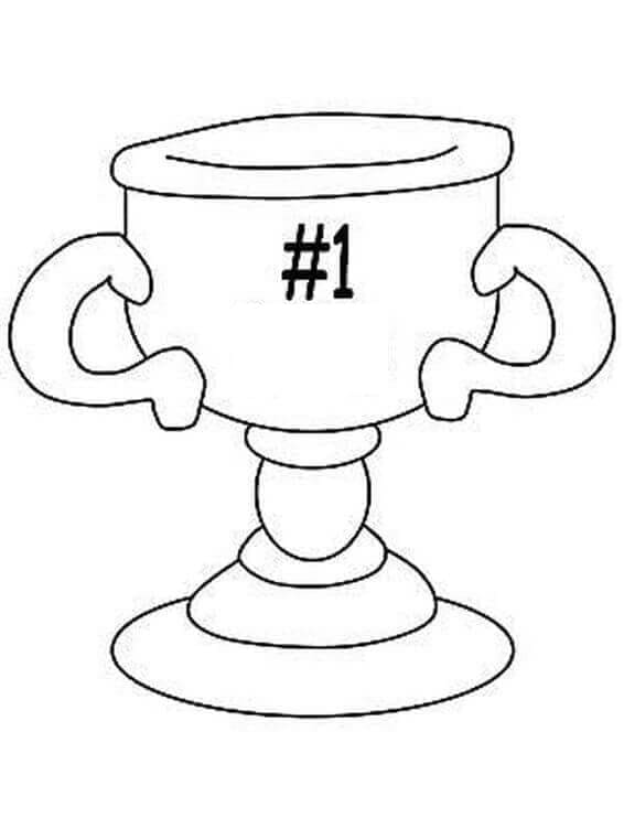 34 Winning Trophy Coloring Pages Printable 28