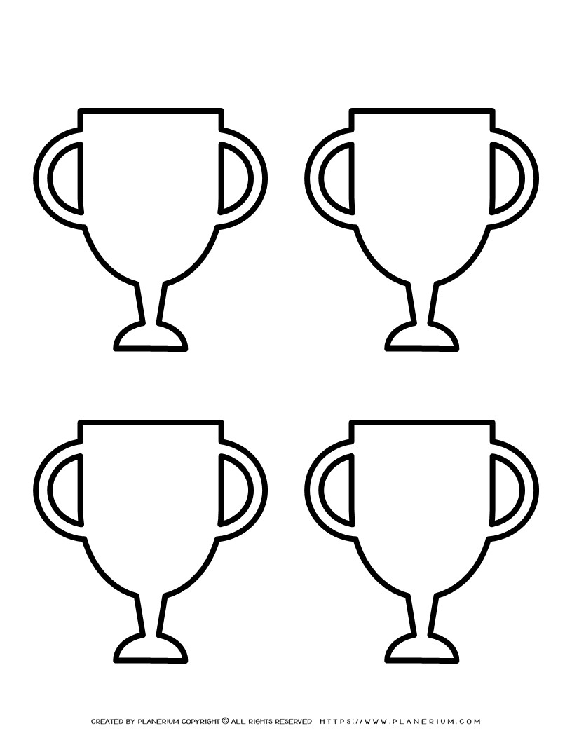 34 Winning Trophy Coloring Pages Printable 35