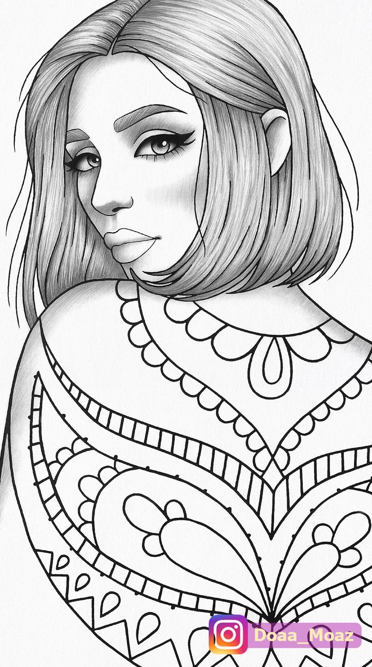 35 Aesthetic Baddie Coloring Pages Printable 26