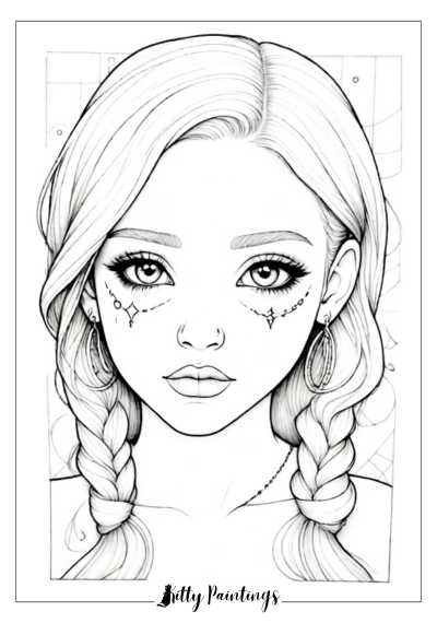 35 Aesthetic Baddie Coloring Pages Printable 30